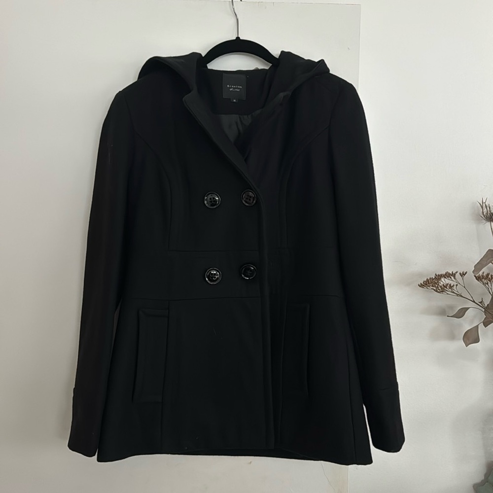 Short Black Peacoat